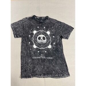 Disney Nightmare Before Christmas Jack Skellington Acid Wash‎ Graphic Tee Small